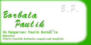 borbala paulik business card